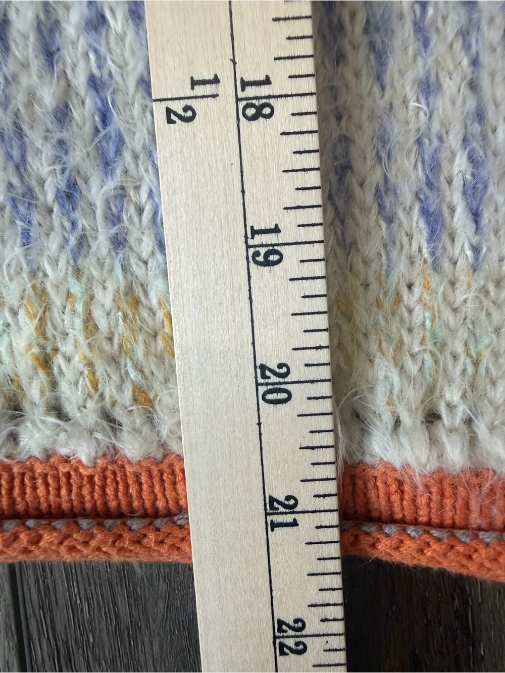 Urban Outfitters- Cozy Pastel Striped Crewneck Sweater with Orange Trim - Picture 8 of 11